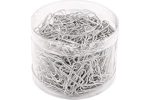 BAIJ Clips de Oficina,200 Piezas Clips de Papel de Niquelados Metal Aguja de Papel para Oficina Escuela y Organización de Documentos Personales 29 mm Galvanizado
