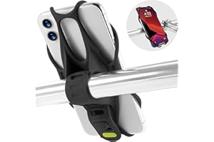 BONE Handyhalterung für Lenker – Silikon Smartphone Halter für Fahrrad & Motorrad – Universal für 5,8–7,2 Zoll iPhone, Samsung, Pixel – Bike Tie 3 Schwarz
