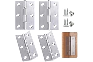 Anstore Cerniere per porte in acciaio inox da 7,6 cm, ignifughe, diametro cuscinetto 7,3 mm, 24 viti, per finestre, armadi, scatole di legno