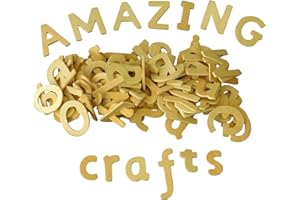 AMAZING ARTS AND CRAFTS 120 Wooden Letters Capitals 60 Lower Case 60 Educational Craft Set Alphabet Spelling kids crafts