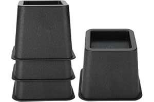 LAVIEVA 4Pcs 4" Risers Feet Heavy Duty Bed Chair Risers Feet Leg Lift Furniture Extra Raisers Stand for Sofa, Table, Couch or Desk Elephant Feet Lifts Up (4 Inch)