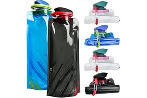 UTEFIF 6 bottiglie pieghevoli da 700 ml, bottiglia pieghevole per escursioni, avventura, viaggi, borraccia riutilizzabile