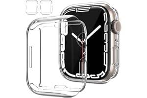HNYGS-EU 2 Stück Hülle mit Apple Watch Series 11 Series 10 42mm Schutzhülle mit Displayschutz, 360° Rundum Anti Kratz Anti Staub Ultradünne TPU Schutzhülle für Apple Watch Series 11/10 42mm - Transparent