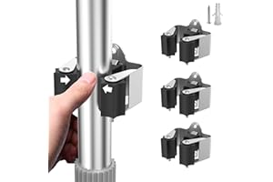 GARTOL 3 Stück Gerätehalter,Besenhalter Wand, Gartengerätehalter, Wandhalterung für Wischmopp, Besen, Schaufel, Werkzeuge