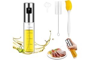 SCBOY 100ml Rozpylacz Oleju Ze Szczotką Do Czyszczenia Lejka I Silikonową Szczotką Do Grillowania Przygotowaną Do Gotowania Sałatek, Pieczenia Chleba I Grillowania W Kuchni