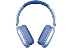 Wentronic Y01 Wireless Over Ear Headphones, Noise Canceling Bluetooth 5.3 Headphones with Microphones,Hi-Res Audio,48H Playtime,Foldable,Breathable Soft Earpads for iOS/Android/Samsung/PC-Blue