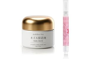 Sun&Beam Nails Żelowy klej do paznokci 15 g, mocny chwyt do tipsów i paznokci Press-On, łatwe zastosowanie, nadaje się do UV/LED (z rysikiem do usuwania w zestawie)