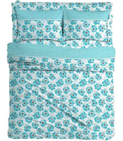 Lenzuola Letto Singolo GARGIX - 100% Cotone, Con Motivo Smile | Sotto E Sopra Con Federa - Foto 6