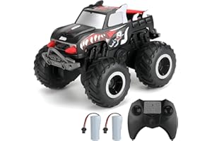 KADAYAYA Remote Control Monster Truck 1:20 RC Car 4WD Waterproof All Terrain Vehicle Off-Road RC Truck Toy 360 Degree Rotatable with 2 Batteries for Boys Girls 6 7 8 year old (red)