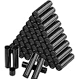 Lip Balm Containers, 50 pcs Empty Lip Balm Tubes, Reuseable Plastic Lipstick Containers Refillable with Cap for DIY Homemade Lip Balm (black, 5g)