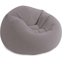 LONEEDY Fauteuil Gonflable Bicolore Ultra Confort Avec Accoudoirs – Canapé Gonflable Kaki Pour Salon, Jardin, Camping & Gaming Canapé Gonflable Extérieur Portable