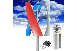 Fablestoryem Generatore Eolico Verticale da 14000W Kit Energia Eolica 12V 24V 48V 110V 220V 3 Pale con Controller Kit Turbina Eolica per Integrazione Energetica Domestica,Color-24V
