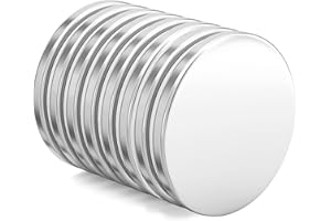 Realth Aimants en Néodyme Lot de 8 Mini aimants 20 mm x 2 mm Aimants Extrêmement Puissants pour réfrigérateur Bureau projets scientifiques Construction et travaux manuels (MC20208B)