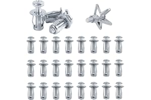 YUNXCNA Lot de 105 Chevilles à Expansion en Métal, M4 M5 M6 Ancrages en Métal pour Cavité, Acier au Carbone Ecrou à Expansion, Chevilles Métalliques Galvanisées, pour la Fixation des Murs Creux