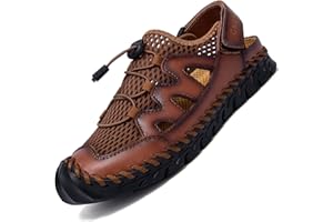 Csgkag Sandales de Marche Homme Bout Fermé Sandales ​Eté Sandales de Randonnée de Plage de Sport De Plein Respirant Decontracte