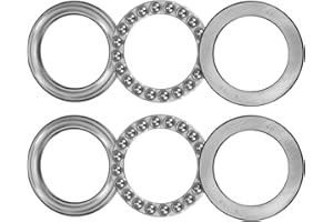 QUARKZMAN 51109 Empuje Bola Rodamiento 45mm x 65mm x 14mm Alto Carbono Acero con Arandelas ABEC1 2uds