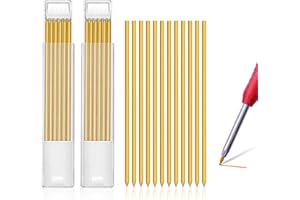 WLERTCOP 12Pcs Carpenters Marking Drawing Solution, Yellow 2.8mm Tracer Pencil Leads for Mechanical Pencil