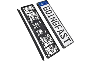 GOINGFAST 2x Support Universel Pour Plaque D'immatriculation Pour Véhicule Noir Mat