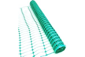 NO NONSENSE PRODUCTS Heavy Duty Barrier Fencing Mesh Plastic Safety Garden Netting Temporary Fence Green Orange 1m High 25m / 50m Length Outdoor Crowd Events Construction (Green, 1m x 25m)