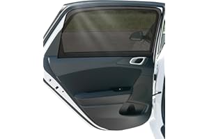 NebulaGlam 2 Pièces Pare Soleil Voiture Bébé, Pare Soleil Vitre Laterale Magnetique, Engrener, Bloquer Les Rayons UV, Protege Soleil Voiture par Enfants et Animaux (Fenêtre Arrière)