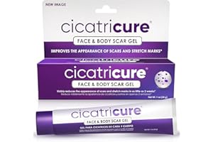 Cicatricure Face & Body Scar Gel, Reduces the Appearance of Old & New Scars, Stretch Marks, Surgery, Injuries, Burns and Acne, 1 Ounce (Packaging May Vary)