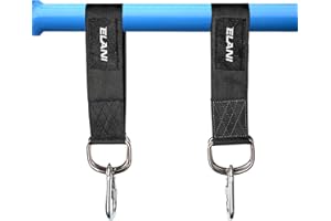 ELANI - Extra Robuster Gurt Karabiner 2X - 40cm lang - perfekt als Schaukel Befestigung Baum, Schaukel Befestigung Balken, Schaukelaufhängung Baum, Schaukelseil, Aufhängung Hängesessel