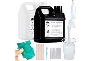 BBDINO Silicone Mould Making Kit, Super Elastic Liquid Silicone for Mould Making, Translucent Silicone Rubber Mould Making Kit, 1:1 by Volume Ideal for Casting Resin Moulds Silicone Moulds 4.4 lbs