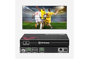 V AV ACCESS AV Access Codificatore HDMI Extender su IP, FHD 1080P@60Hz, Portata fino a 120m/395 piedi, Uno a Uno o Molti a Molti, Controllo Visivo dell'app + RS232, Videowall Matrix, Bassa Latenza, Collega e Usa