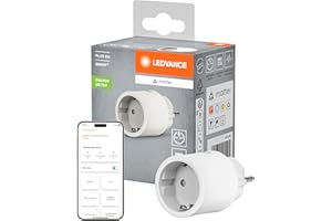 LEDVANCE SMART+ Indoor Plug, Smarte Steckdose mit Matter over WiFi, zur Einbindung konventioneller Geräte ins Smart Home, kompatibel mit Alexa, Google & Apple, misst&spart Stromverbrauch, weiss,1-Pack