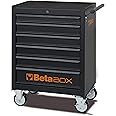 Beta C04BOX - Carrello Portautensili con ruote da 125 mm: 2 fisse e 2 girevoli (due con freno), 6 Cassetti estraibili con gui