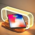 Wanjiaone Bedside Table Lamp with Wireless Charger,Touch Desk Lamp with 3 Color Modes and Dimmable Lighting,Mini Night Light for Boys Girls Table Light for Bedroom,Living Room, Office