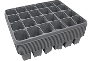 Kingston Tools Pack of 10 Seed Trays 24 Cells Germination Propagation Trays Cavity Growing Seedlings Insert Recycled Plastic