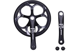 PROWHEEL Guarnitura BCD 52T da 130 mm, 165 mm/170 mm/172,5 mm/175 mm, guarnitura e protezione catena di ricambio, compatibile con bici da città, bici pieghevoli, bici da strada, MTB, biciclette