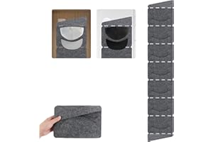OusSee Baseball Kappen Halterung, Einreihig Faltbar kappenhalter Organizer mit 7 Taschen, Cap Halterung Wand Aufbewahrung für Baseballmützen, Fühlte Cap Huthalter