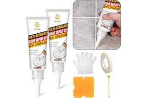 JOYAONE Stucco pe Piastrelle, Kit Riparazione Piastrelle ad Asciugatura Rapida, Semplice e facile da usare, Silicone Bianco per Bagno Pasta per la Riparazione di Piastrelle (Bianco, 200g)