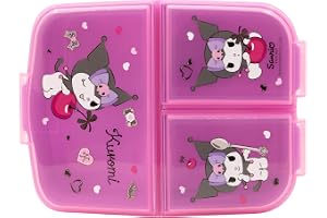 STOR Kuromi Matlåda Barn 3 Fack 2156ml - BPA-fri Lunchbox Skola Förskola Barnmatlåda med Fack