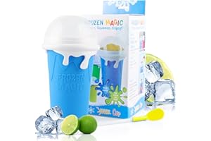 Binggunyo Slushy Maker Cup, Quick Frozen Magic Slush Cup für Hausgemachte Milchshakes und Eiscreme,Slush Cup Maker Squeeze für Familie DIY Homemade (BLUE)