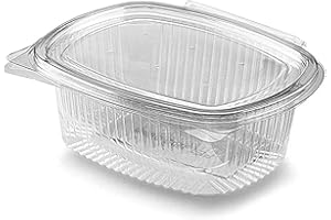 ecodrinks - Set 50 Contenitori per Alimenti Ermetici - Vaschette Impilabili per Pasta, Frutta e Verdura - Adatti a Frigo e Freezer con Coperchio Salvafreschezza (750 ml)