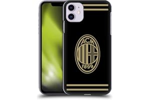Head Case Designs Licenza Ufficiale AC Milan Nero E Oro Stemma Custodia Cover Dura per Parte Posteriore Compatibile con Apple iPhone 11