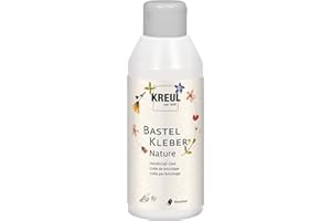 KREUL 49372 - Bastelkleber Nature, 250 ml, auf Wasserbasis, lösemittelfrei, geruchsneutral, nachhaltiger vielseitiger Dekokleber für Kinder