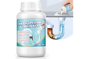 HALLDELI Pulitore per scarichi in polvere, pulitore per tubi rimuove rapidamente capelli, residui di cibo, grasso e blocco in lavandini e tubi, senza tubi, adatto per la pulizia e la deodorizzazione di bagni