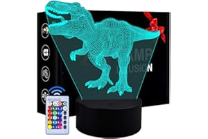 Eala Fullove Toys for 5 Year Old Boys, Dinosaur Night Light Birthday Gifts for Kids Girls Age 3-9 Toddlers Dimmable 3D LED Lamp Nightlight Toys for Boys Children Present Age 4 5 6 7 8
