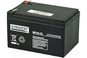 2 X Strident AGM GP12-12AH – Mobility Scooter 12V Battery – Rechargeable Batteries – High Performance – Valve Regulated (Pair)