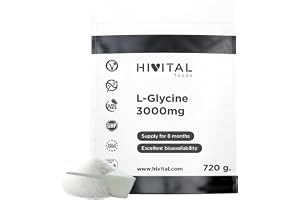 Glycin 3000 mg per dos. 720 g. per förpackning för 8 månaders behandling.