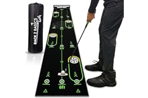 BACK 2 BASICS GOLF Back 2 Basics 10ft Putting Mat - True-to-Life Green Simulation - Ideal Indoor/Outdoor Training Aid - Created by Expert Golfers - Perfect Golf Gift