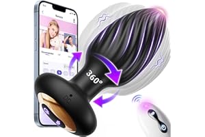 Contitop Control de IA Plug Anales,con Diamante Consoladores.. para Mujer con Vibración, Butt Plug Juguetes Sexuales para Hombre con 7 Giratorios 7 Vibratorios, Consolador Masculino Juguetes Eróticos