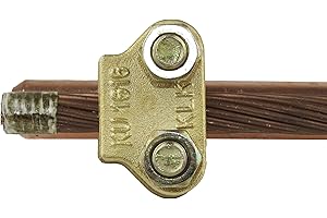 KLK ELECTRO MATERIALES KLK - Conjunto Grapa KU1616 y Pica De Tierra 1,5UNE202006 Cobre. Picas De Tierra De 15 mm De Diámetro 100 Micras Recubrimiento. Tornillería De Acero Inoxidable. Modelo KU-1616