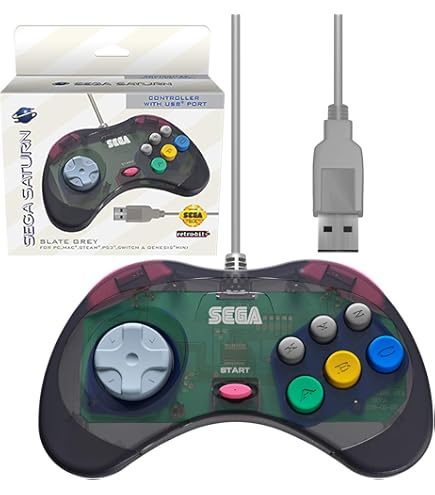 Retro-Bit Official Sega Genesis USB Controller 8-Button Arcade Pad
