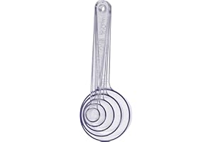 GastroMax 5-piece transparent measuring spoons - Accessory set with dimensions in BPA-free plastic - Set includes: 1 x 1 ml, 1 x 5 ml, 1 x 15 ml, 1 x 50 ml and 1 x 100 ml - Kitchen accessories for