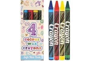 Henbrandt Mini Wax Crayon Packs - Party Favours / Loot Bag Fillers / Lucky Dip Prizes / Classroom Rewards (15 packs)
